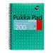 Pukka Pad Notebook Metallic Jotta B5 Ruled Spiral Bound Cardboard Hardback Green Perforated 200 Pages Pack of 3