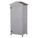 OutSunny Garden Shed Light Grey 74 x 55 x 155 cm