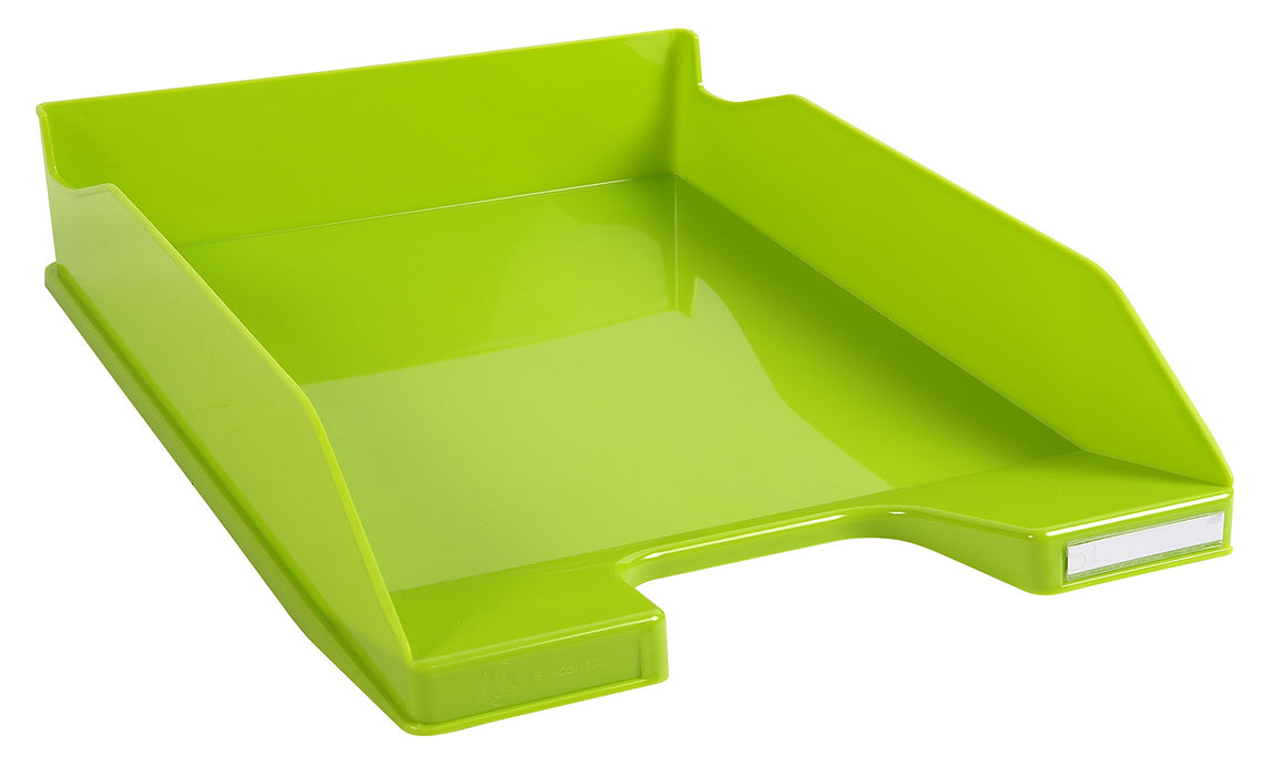 Exacompta Letter Tray Midi Combo Glossy Anise Green Pack of 6