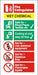 Fire Extinguisher Sign Wet Chemical Plastic 20 x 10 cm