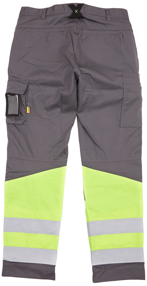 BLÅKLÄDER Trousers 15641811 Cotton, PL (Polyester) Mid Grey, Yellow Size 49S