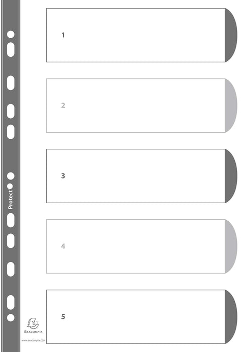 Exacompta Indices A4 Assorted Card Card