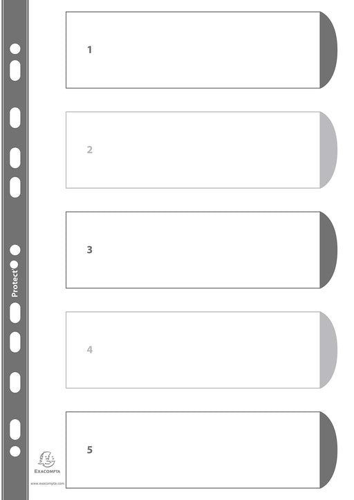 Exacompta Indices A4 Assorted Card Card