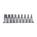 M1212 Socket Clip Rail Hex Set of 9 Metric 1.2in Drive