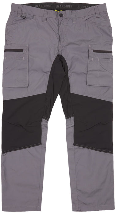 BLÅKLÄDER Trousers 14591845 Cotton, PL (Polyester) Mid Grey, Black Size 30S