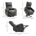 HOMCOM Power Lift Chair Charcoal grey PU (Polyurethane) Leather