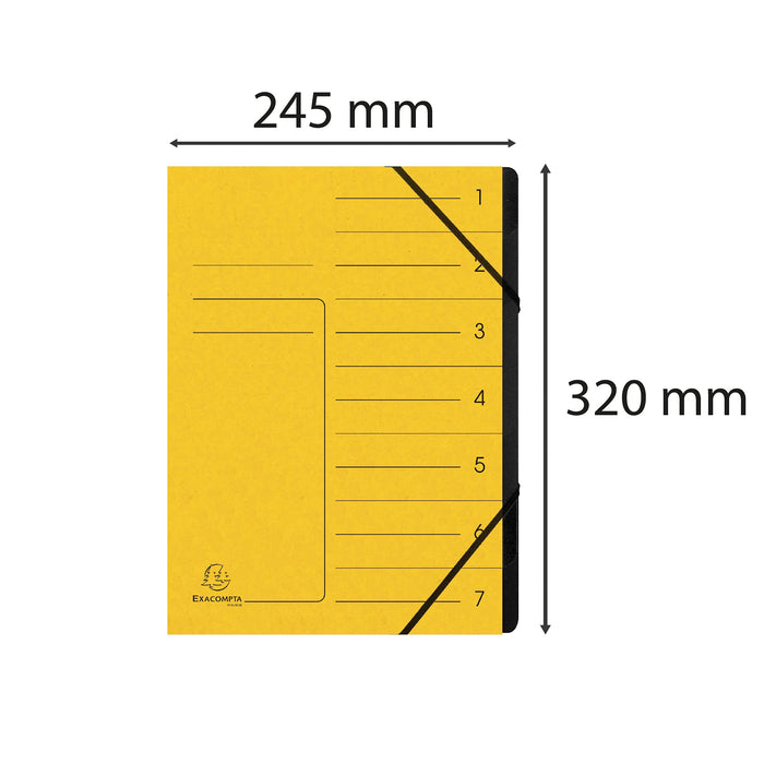 Exacompta Multipart File 541709E Mottled Pressboard Yellow 24.5 (W) x 0.5 (D) x 32 (H) cm Pack of 10