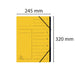 Exacompta Multipart File 541709E Mottled Pressboard Yellow 24.5 (W) x 0.5 (D) x 32 (H) cm Pack of 10