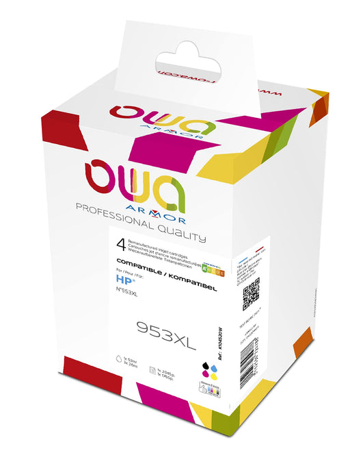 OWA 953XL Compatible HP Ink Cartridge K10452OW Black, Cyan, Magenta, Yellow