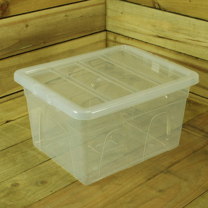 Whitefurze Spacemaster Storage Box + Lid 32 L Transparent 45 x 37 x 26 cm