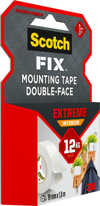 Scotch-Fix Mounting Tape Extreme Interior White 19 mm x 1.8 m