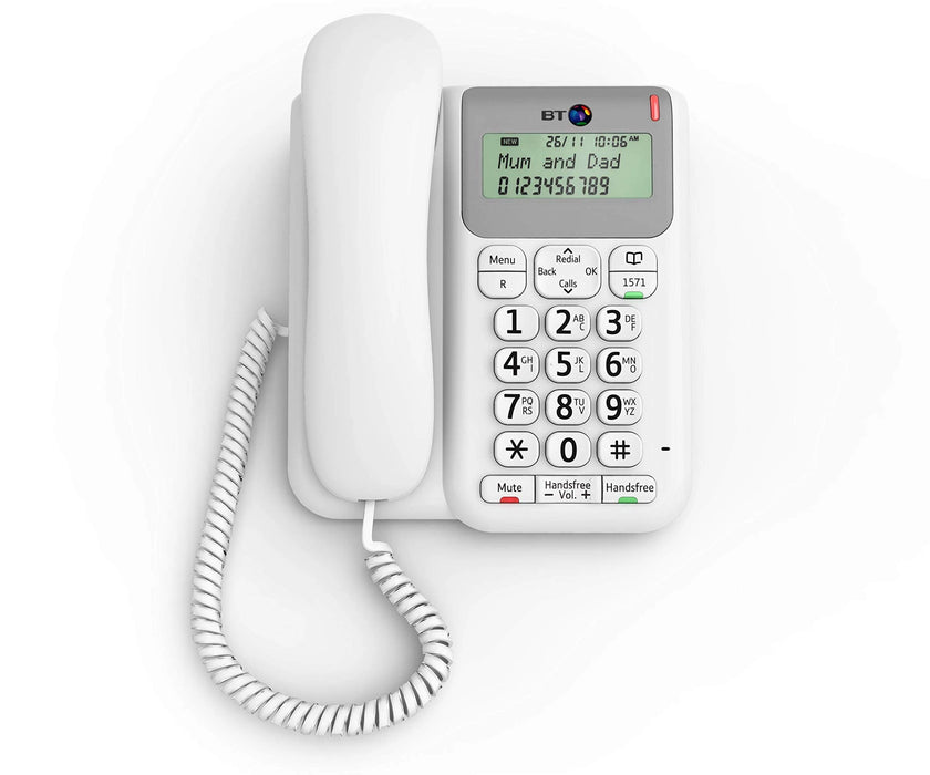 BT Decor 2200 Corded Telephone White