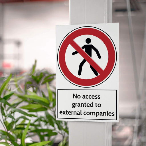 Trodat Health and Safety Sign No access granted to external employees Aluminium 20 x 30 cm