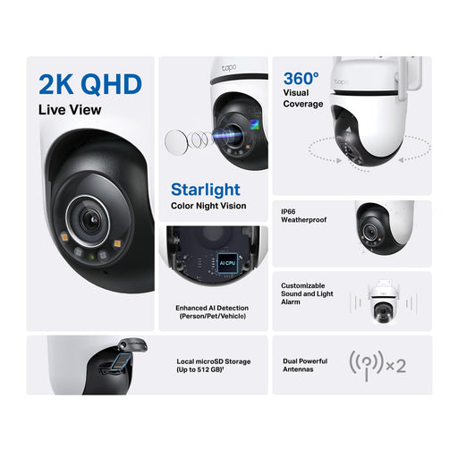 TP-Link Tapo C520WS Outdoor Pan Tilt Security Wi-Fi Camera