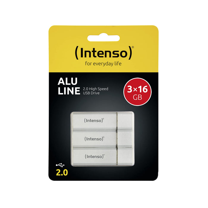 Intenso USB Stick Silver 16GB Triple Pack