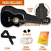 3rd Avenue Acoustic Guitar Cutaway Black Set