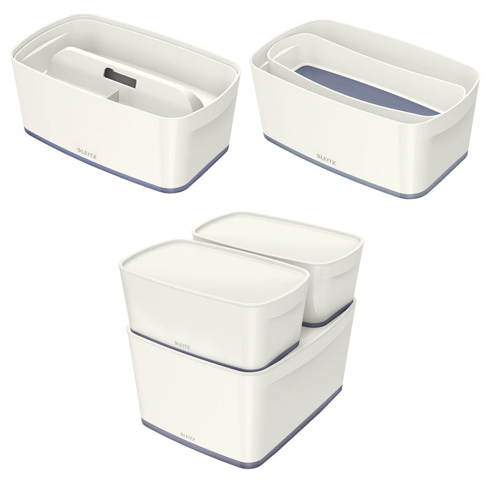 Leitz MyBox WOW Storage Box 5 L White, Grey Plastic 31.8 x 19.1 x 12.8 cm