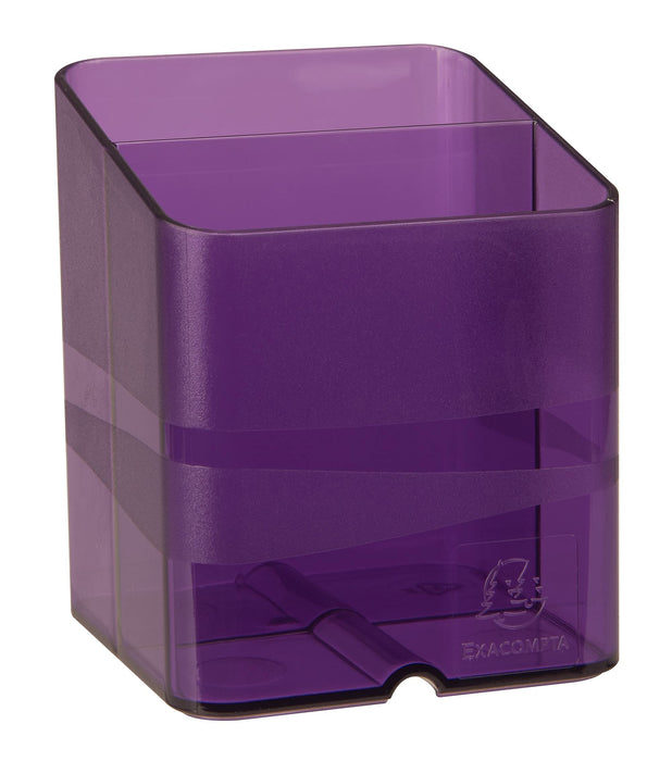 Exacompta Chromaline Pen Box Plastic Purple 7.4 x 7.4 x 9.3 cm