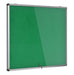 Bi-Office Enclore Fire Retardant Lockable Notice Board Non Magnetic 8 x A4 Wall Mounted 92.4 (W) x 65.3 (H) cm Green