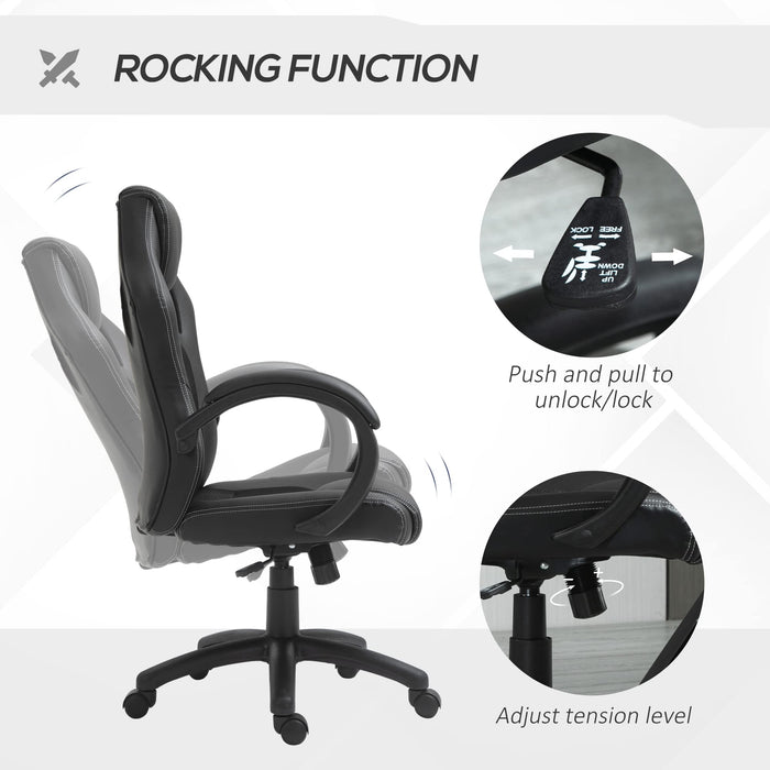 HOMCOM Office Chair A2-0088 Black 61 (W) x 71 (D) x 118 (H) mm