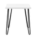 Alphason Rectangular End Table with White MDF Top and White Stipple Frame 5012015COM 495 x 495 x 559 mm