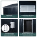 OutSunny Garden Shed 1.3 x 2.13 x 1.85 m Dark Grey