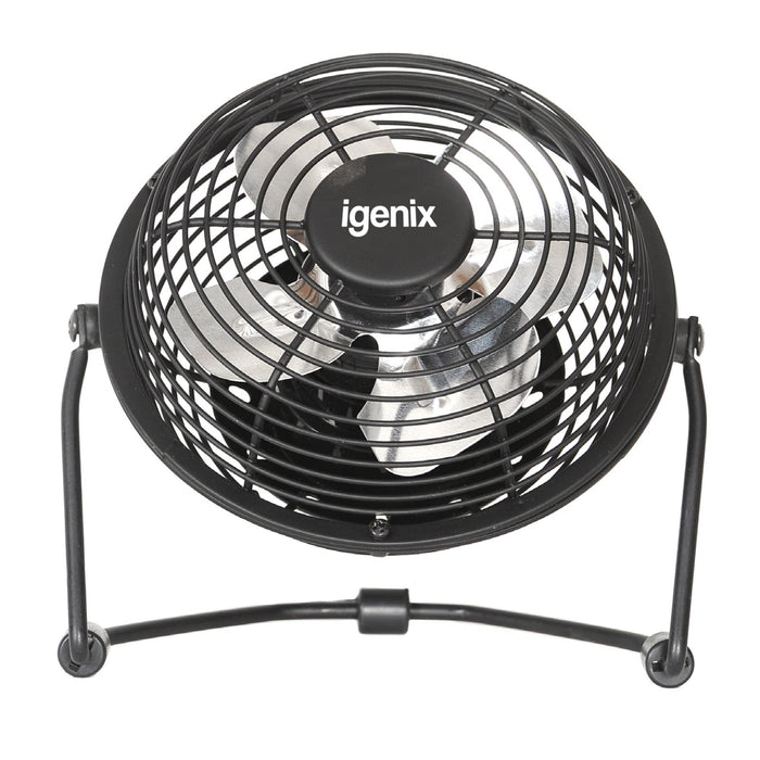 igenix Fan DF0004 Aluminium Blades, Metal Alloy Housing Black 1 8.5 x 14.1 x 14.3 cm