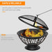 OutSunny Firepit 842-273V00BK Metal, PL (Polyester)