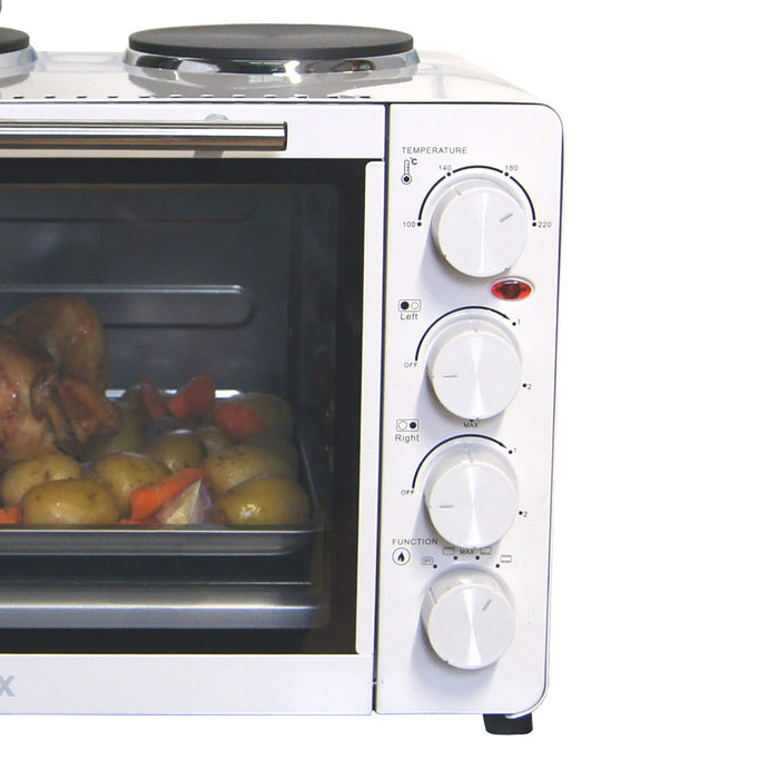 igenix Mini Oven Double Hotplates IG7130 1500W White