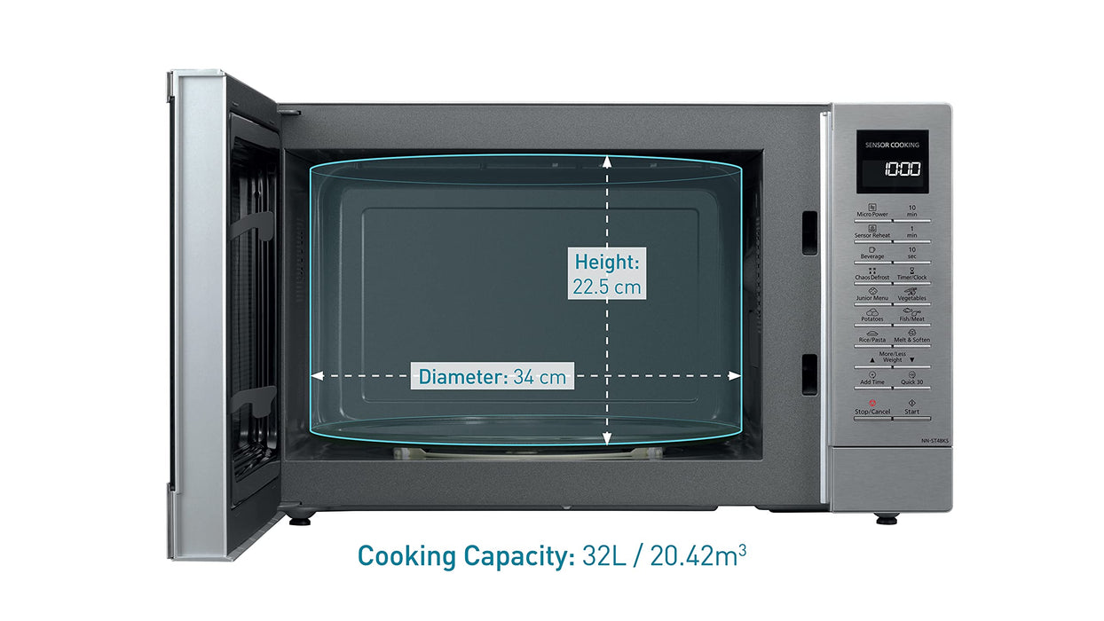 Panasonic Inverter Microwave Oven NN-ST48KSBPQ 1000W 32L Silver