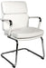 Deco Cantilever Retro Style Faux Leather Reception/Boardroom/Visitors Chair White - 1101WH