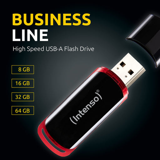 Intenso USB 2.0 Flash Drive Business Line 32 GB Black, Red