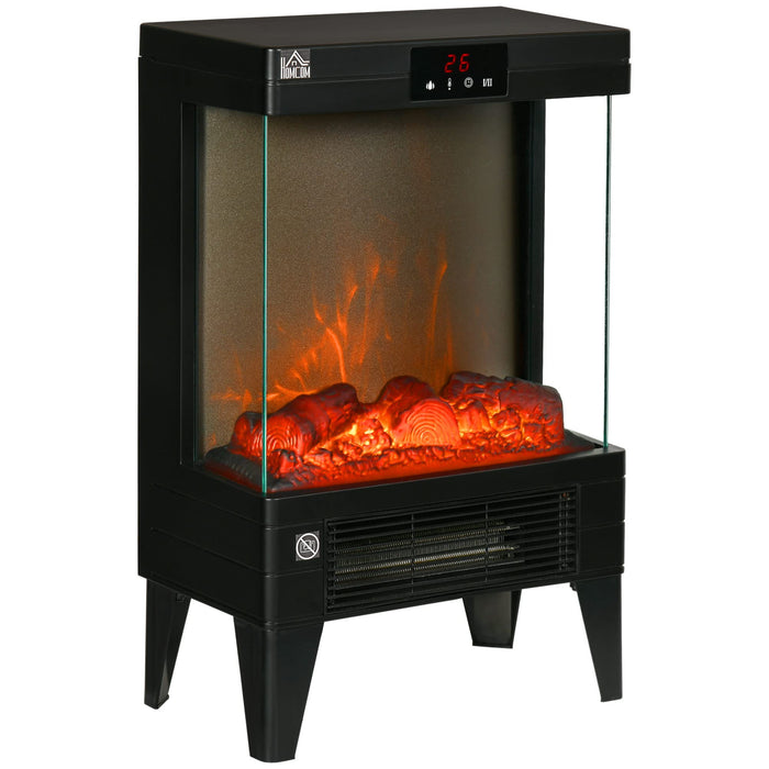 HOMCOM Electric Fireplace 820-341V70BK 18 (W) x 32.5 (D) x 52.5 (H) cm