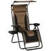 OutSunny Lounge Chair Steel 650 x 890 x 1,130 mm Brown