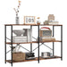 HOMCOM Industrial Wood Rack Steel Brown