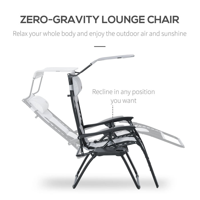 OutSunny Lounge Chair ?Alloy Steel 650 x 890 x 1,130 mm Grey