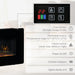 HOMCOM Electric Fireplace Metal, Tempered Glass UK