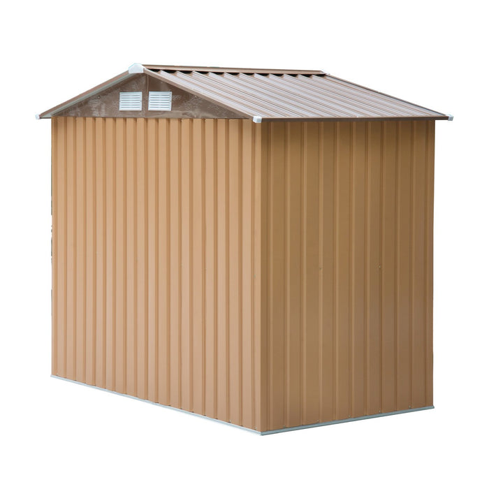 OutSunny Garden Shed Storage Outdoors Water proof Khaki 1270 mm x 2130 mm x 1850 mm