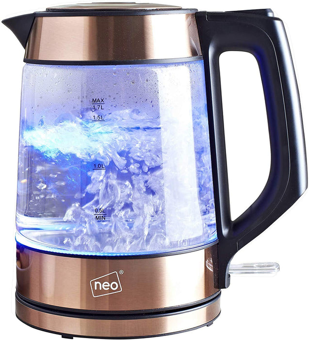 NEO Kettle NORDIC-COPPER 1.7 L Glass & Stainless Steel 2200 W Copper