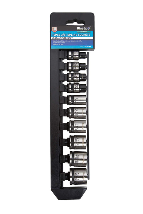 3.8in Drive Spline Socket Set Metric, 10 Piece