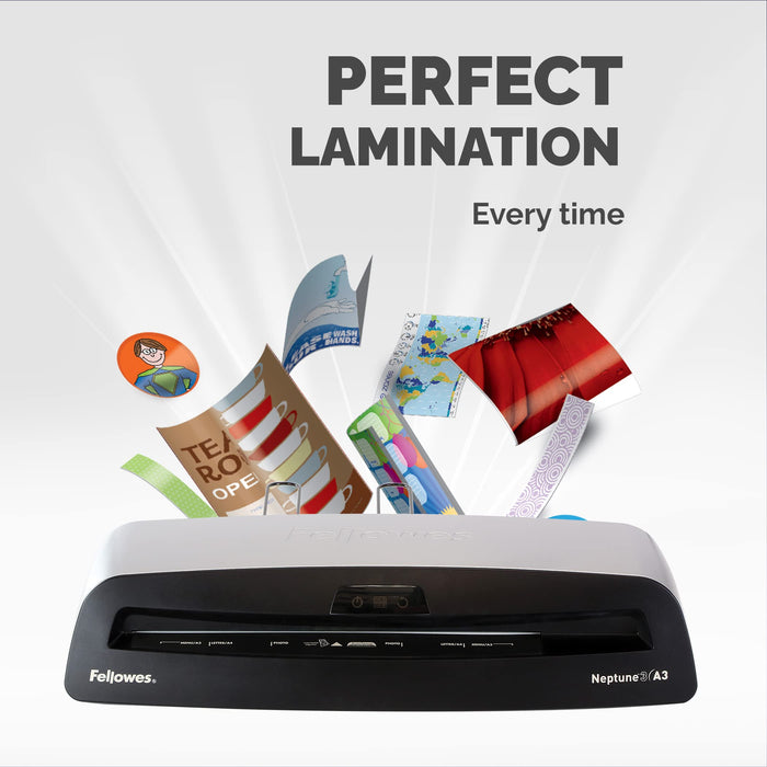 Fellowes Neptune 3 51 x 16.9 x 11.2 cm A3 Laminator 800 mm/min. 175 Microns 1 min warm-up period