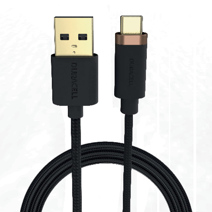 Duracell - USB cable - USB Type A to 24 pin USB-C - USB 2.0 - 1 m - black