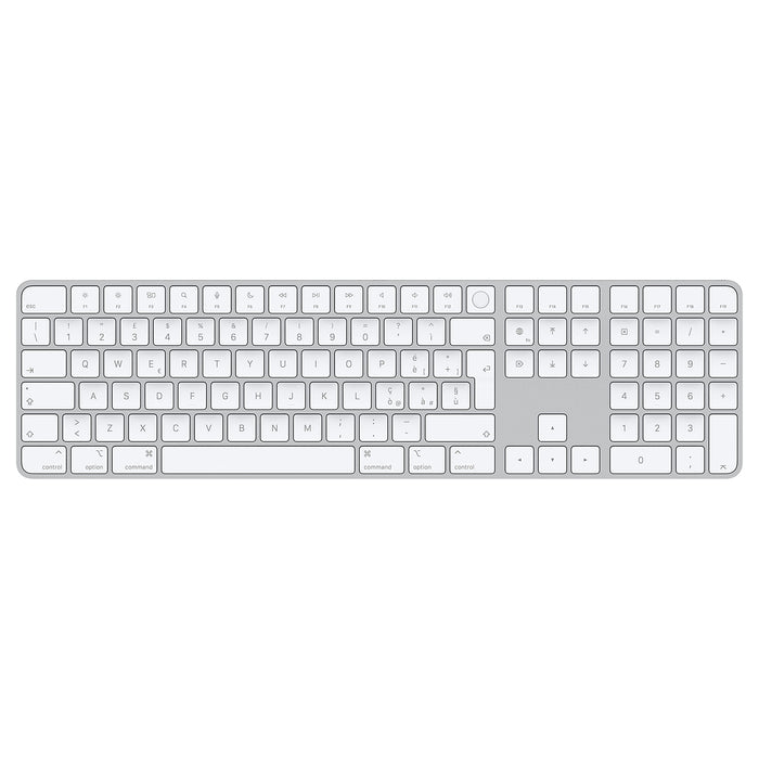 Apple Magic Keyboard with Touch ID and Numeric Keypad - Keyboard - Bluetooth, USB-C - QWERTY - Italian - for iMac (Early 2021), Mac mini (Late 2020), MacBook Air (Late 2020, Mid 2022), MacBook Pro