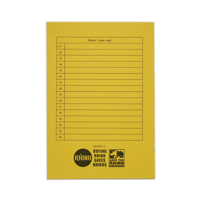 Rhino A5 Reading Record Book 40 Page Yellow (Pack 25) - SDRR5-6