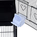 PawHut Bird Cage Black 370 mm x 475 mm x 1530 mm