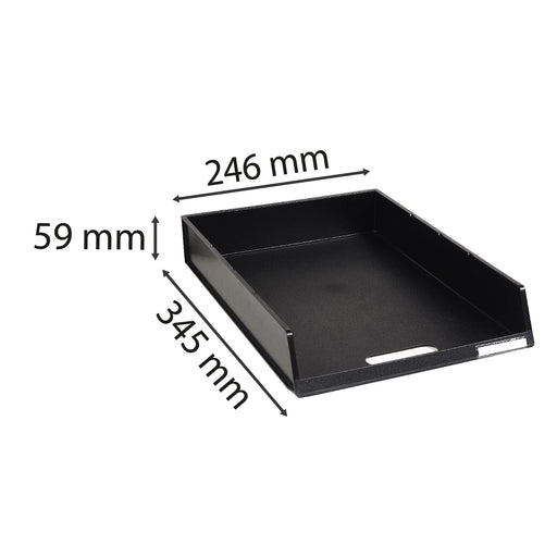 Exacompta Letter Tray C4 Black Pack of 6