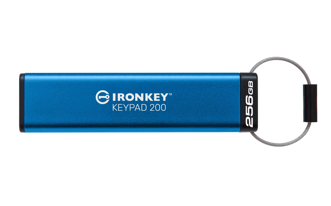 Kingston IronKey Keypad 200 - USB flash drive - encrypted - 256 GB - USB 3.2 Gen 1