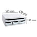 Exacompta Drawer Unit with 4 Drawers Toolbox Mini Plastic Light Grey 35.5 x 27 x 13.5 cm