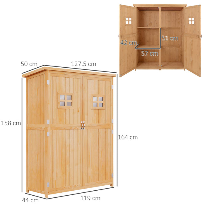 OutSunny Outdoor Storage Box Natural 1640 x 500 x 1275 mm