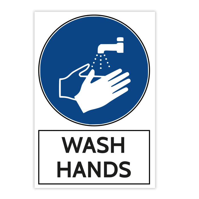 Trodat Health and Safety Sign Wash hands Aluminium 20 x 30 cm